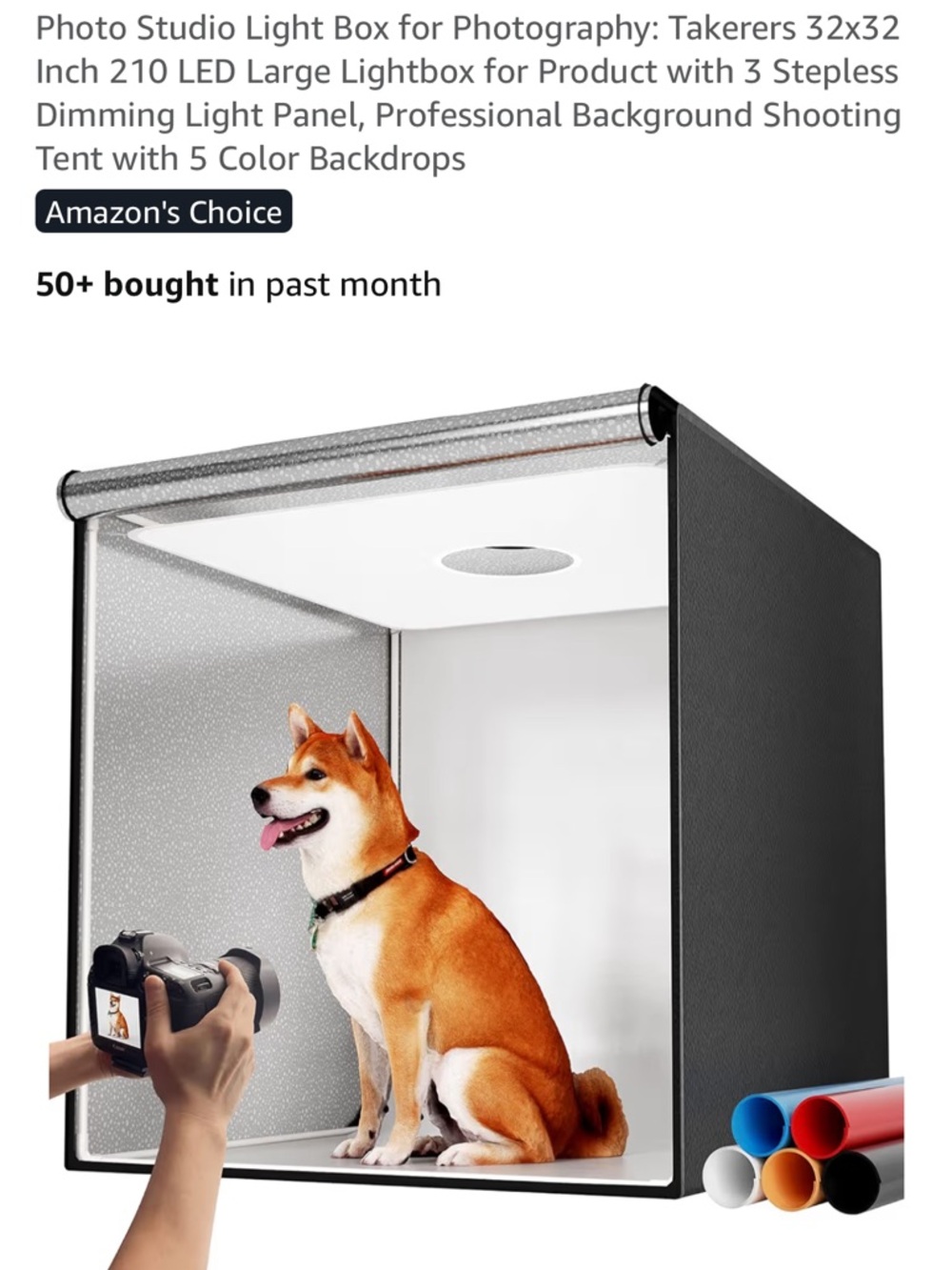 32x32” Photo Studio Light Box